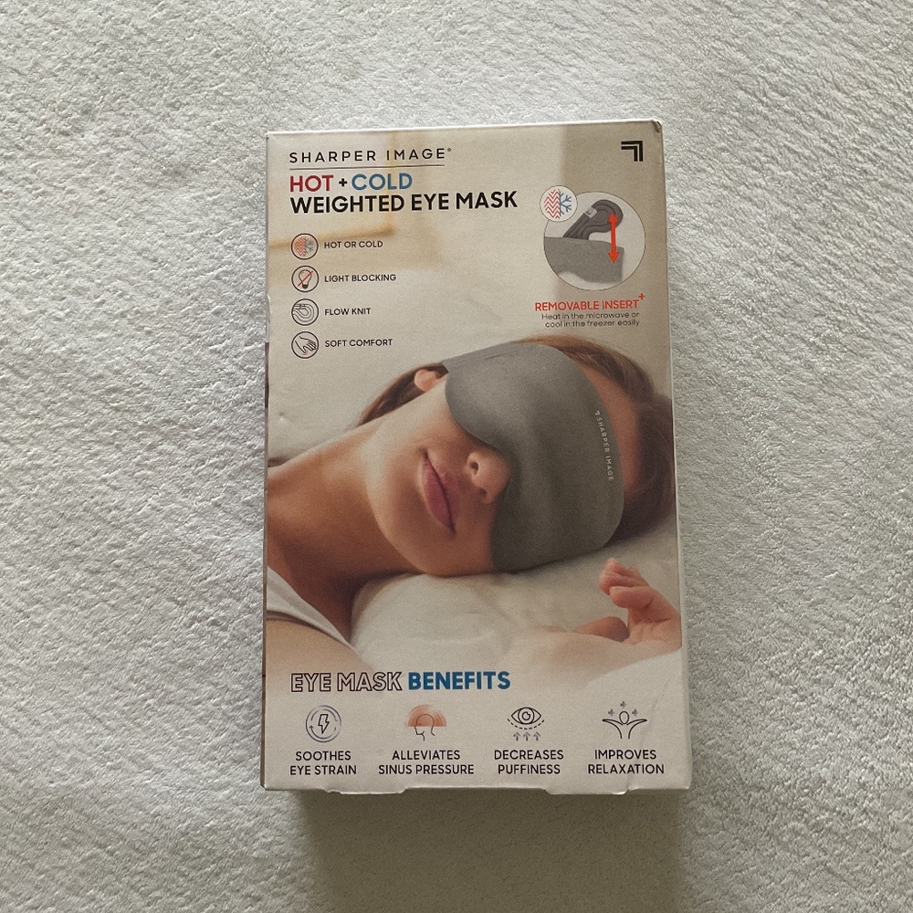 SHARPER IMAGE HOT + COLD WEIGHTED EYE MASk NWT